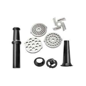 Tocator carne Home, 3 grile de taiere, accesoriu carnati, functie revers,1300W, negru