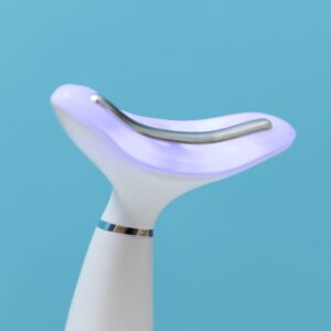 Aparat de masaj cu reductie pentru gusa, fototerapie, termoterapie si vibratii Kinred InnovaGoods, 3 tipuri de masaj, acumulator