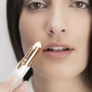 Epilator Facial De Precizie Cu Led Wellness Beauté Innovagoods, Baterii, Alb-auriu