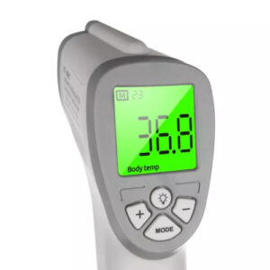 Termometru cu infrarosu non-contact pentru masurarea temperaturii corpului si suprafetelor, display LCD, alerte masuratori, memorie, afisare in 3 culori