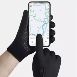 Manusi touchscreen, impermeabil, negru, marimea XL, Trizand