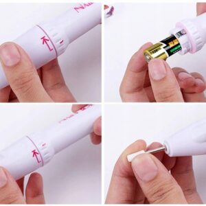 Mini freza de intretinere a unghiilor cu baterii Beautylushh, indepartare cuticule, modelare, slefuire, lustruire, 5 viteze, pentru unghii naturale si artificiale