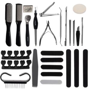 Set de pedichiura si manichiura Soulima, 31 de piese, cutie depozitare, universal, unghii si calcaie