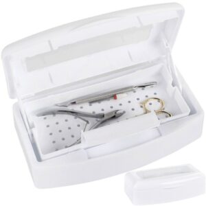 Dispozitiv pentru sterilizare instrumente cosmetice Soulima cu filtru, 22.5 x 6.5 x 12.5 cm, alb