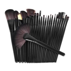 Trusa Pensule de Machiaj Beautylushh 24 buc, Etui de Depozitare, Par Sintetic Anti-alergic