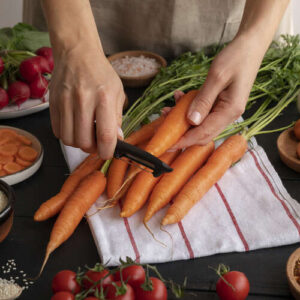 Curatator universal de legume si fructe Ruhhy, lame inoxidabile, maner ergonomic, capac protectie, Negru