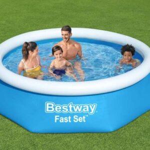 Piscina Bestway Family Fast Set Summer Joy, rotunda, 2.44m x 61 cm, 2-4 persoane, 1880 litri