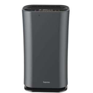 Purificator de aer Hama, CADR 200 m3/h, 55W, 4 straturi de filtrare, 3 viteze, Mod Auto, Timer, Ioni Negativi, Senzor calitate aer,  Senzor inlocuire filtru, Gri