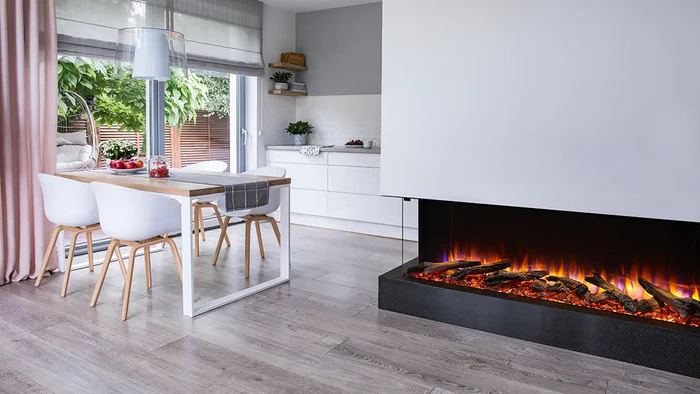 semineu electric 3d incorporabil radiant blaze xl cu sunet busteni smart wifi 150 x 55 5 cm 7 teme de culoare functie incalzire telecomanda timer termostat 1800w 79201