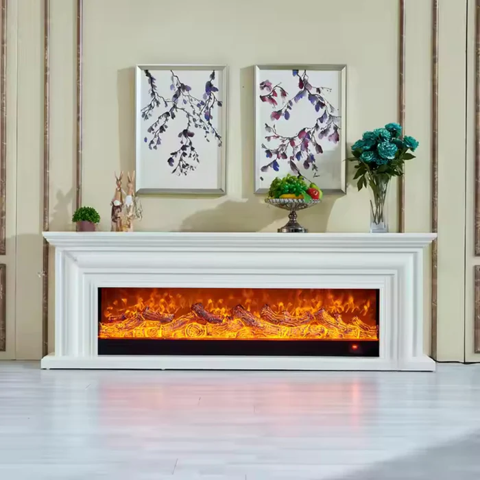 Semineu Electric Luxe Fire Majestic XL, 150 x 60 cm x 32 cm, Lemn masiv Stejar alb, Efect Flacara 3D si Jar incandescent, Telecomanda, Timer, 1500W 1 Semineu Electric Luxe Fire Majestic XL, 150 x 60 cm x 32 cm, Lemn masiv Stejar alb, Efect Flacara 3D si Jar incandescent, Telecomanda, Timer, 1500W