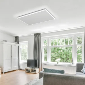 Panou Radiant de Incalzire cu Infrarosu Ceramic, Montare pe Tavan, Smart WiFi, 700W, Iluminare LED reglabila, Termostat si Timer, Controler, Alb