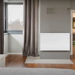 Panou Radiant de Incalzire Infra Hibrid Home EcoRay, Montare pe Perete sau Tavan, 960W, Termostat si Timer, Telecomanda, Alb