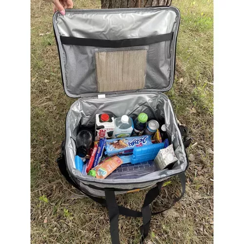 Geanta termica pentru picnic si plaja Trizard, 40 L, izolatie EVA, impermeabila, gri 1 Geanta termica pentru picnic si plaja Trizard, 40 L, izolatie EVA, impermeabila, gri