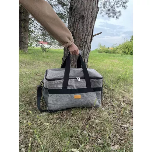 Geanta termica pentru picnic si plaja Trizard, 40 L, izolatie EVA, impermeabila, gri 2 Geanta termica pentru picnic si plaja Trizard, 40 L, izolatie EVA, impermeabila, gri