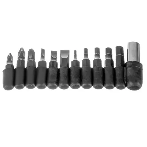 Unealta multifunctionala 13 in 1 Trizand, otel inoxidabil, set 11 biti, husa Velcro, compacta